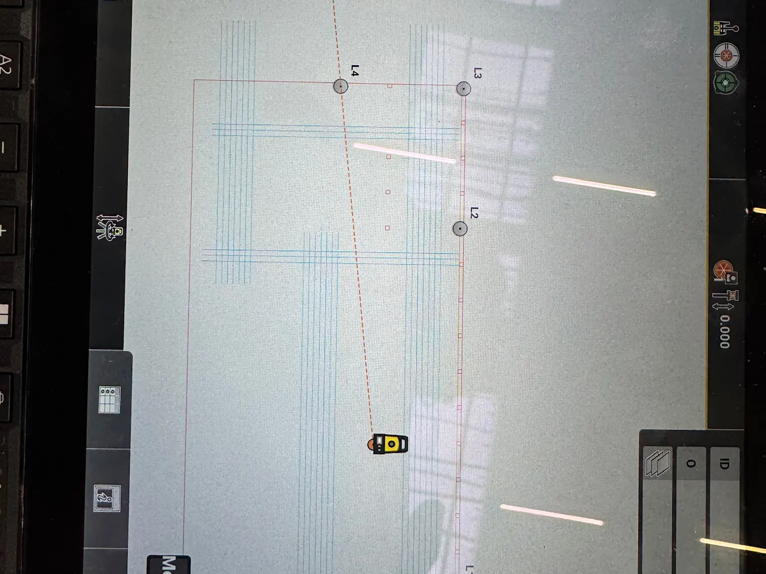 CAD-Plan auf dem Feldtablet